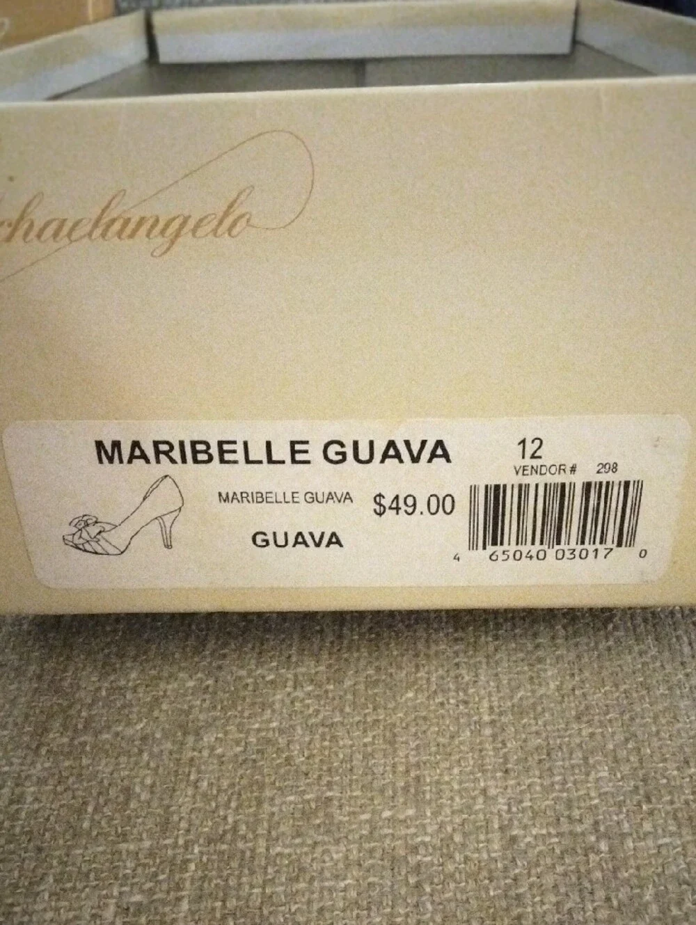 Michaelangelo Maribelle Guava Peep-Toe Heels with Bow - Picture 3 of 4